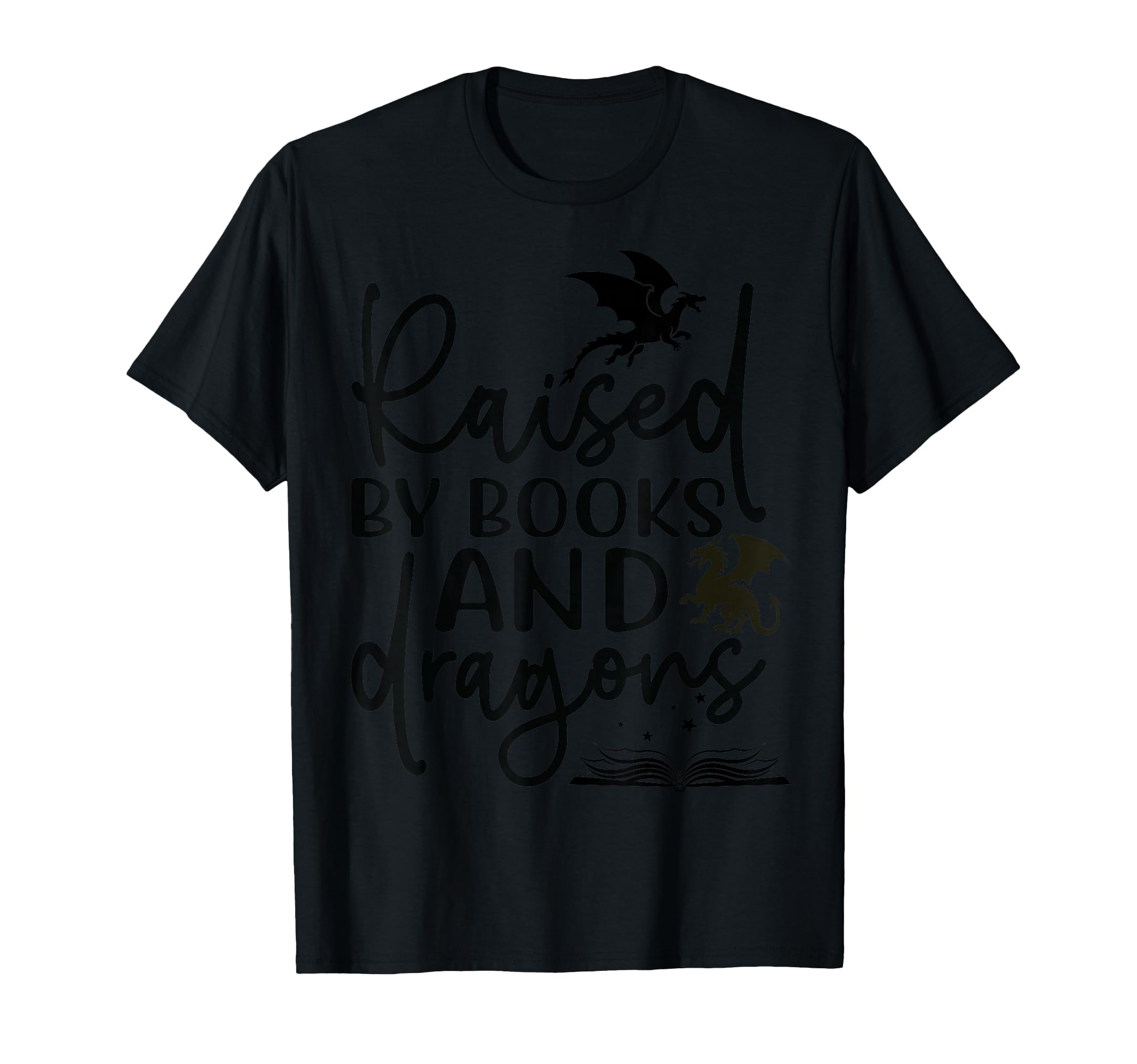 Raised Books And Dragons Fantasy T-Shirt - Streetwear Style for Adults - T-Shirt, Sweatshirt, Hoodie