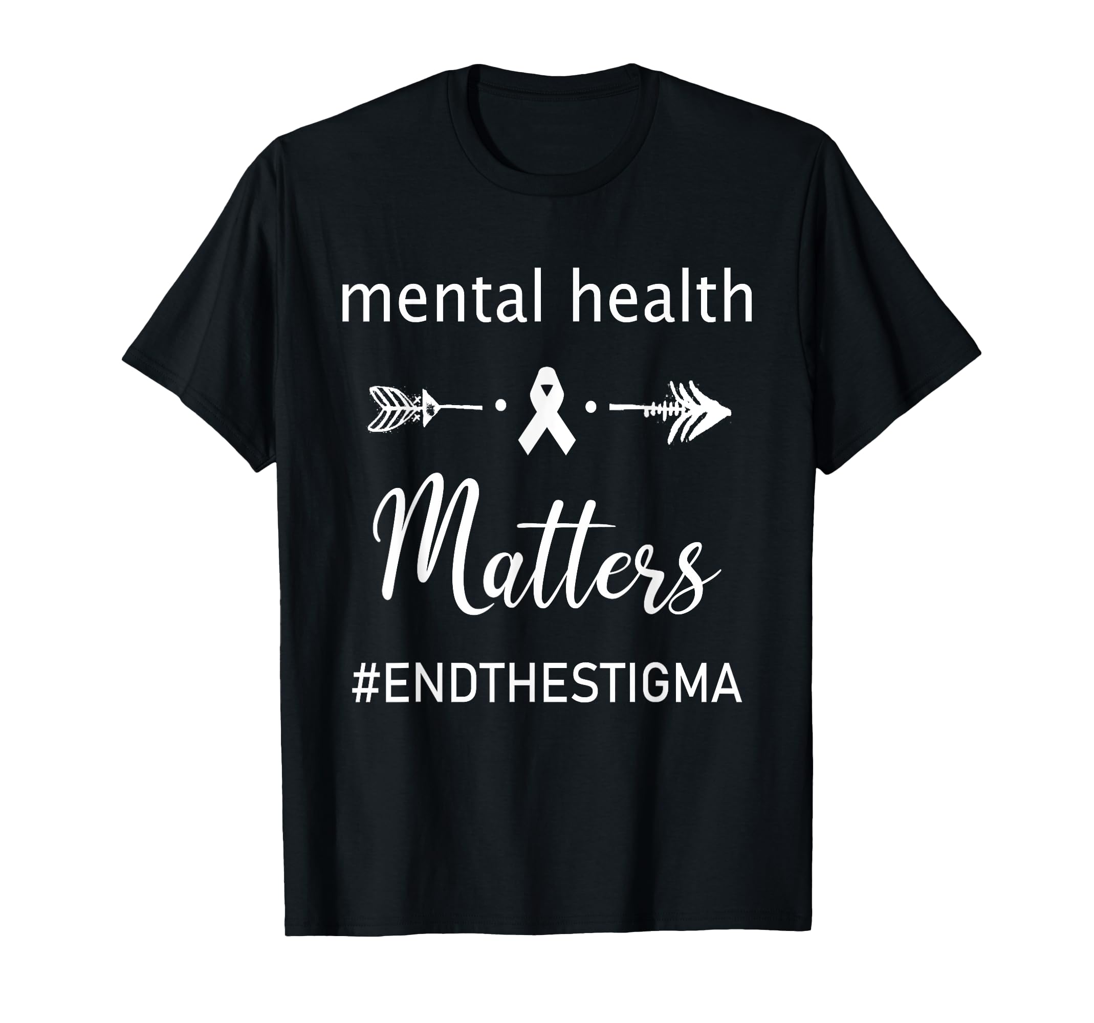 Mental Health Matters End Stigma 2 T-Shirt - Fun Novelty Design for Adults - T-Shirt, Sweatshirt, Hoodie