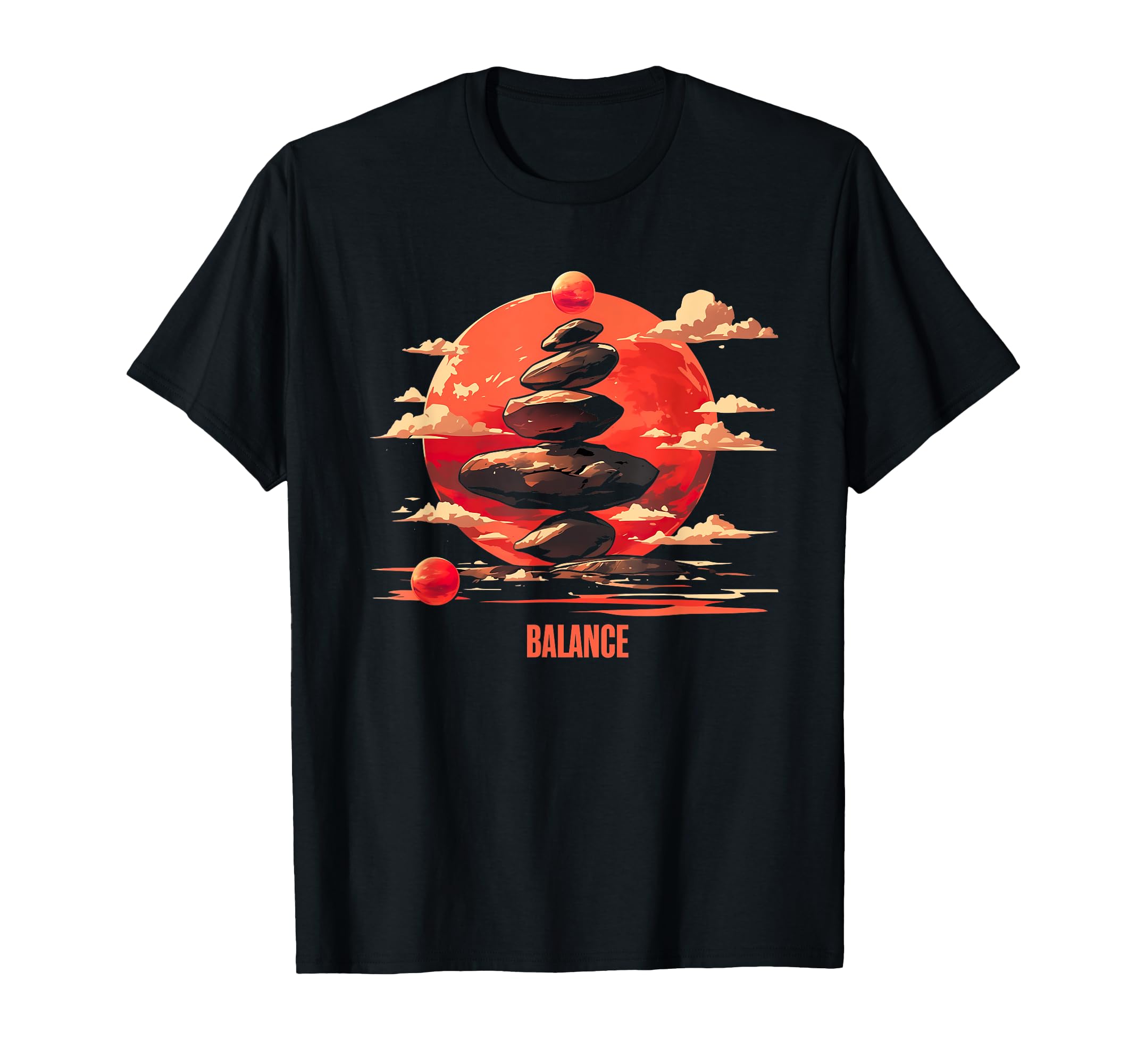 Zen Balancing Stones Art Mindfulness T-Shirt - Novelty Apparel Men Women - T-Shirt, Sweatshirt, Hoodie