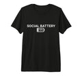 Social Battery Low Charge Introvert T-Shirt - Aesthetic Graphic for Adults - T-Shirt, Sweatshirt, Hoodie