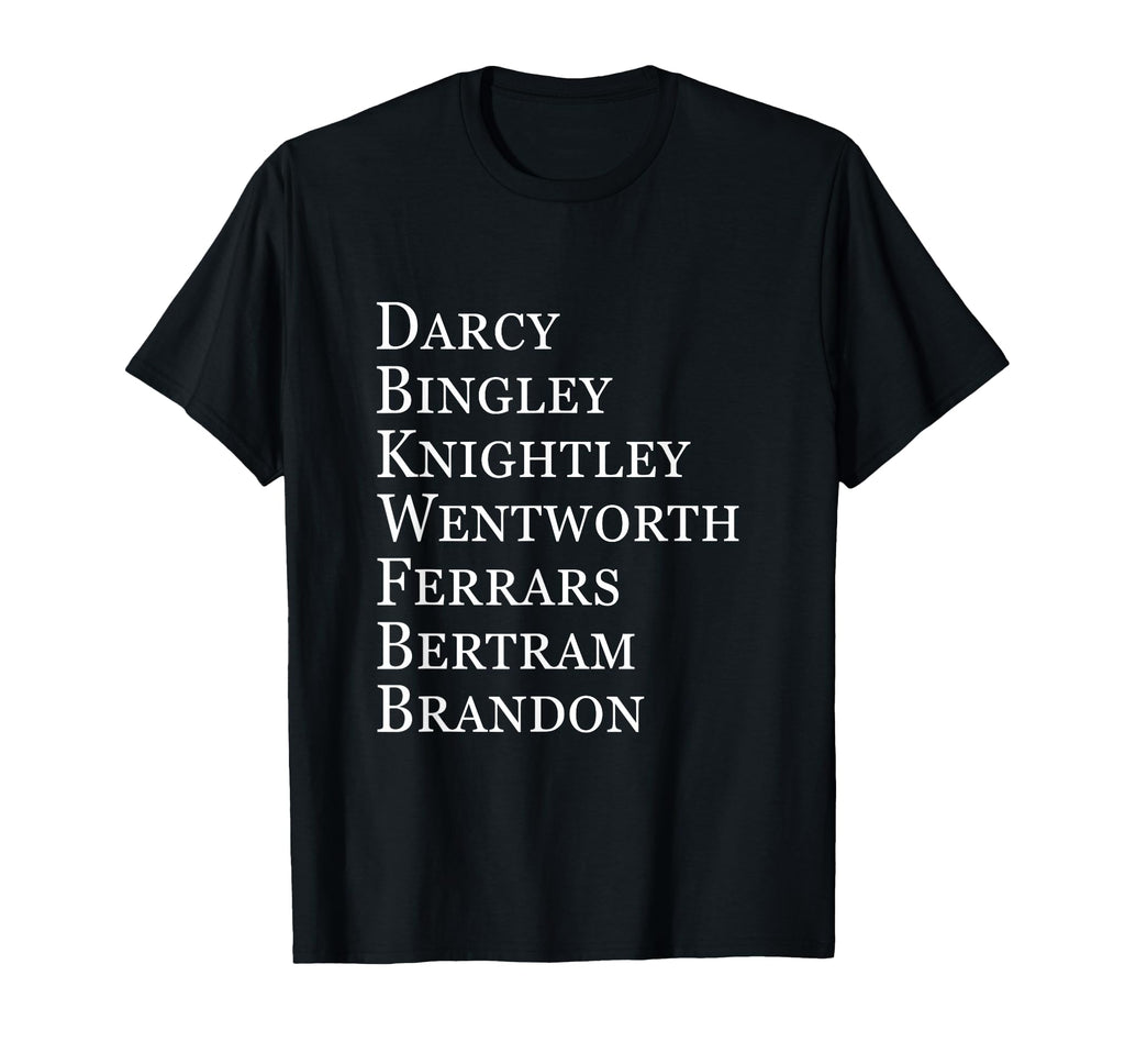 Jane Austen Darcy Bingley Wentworth T-Shirt - Graphic Print for Adults - T-Shirt, Sweatshirt, Hoodie