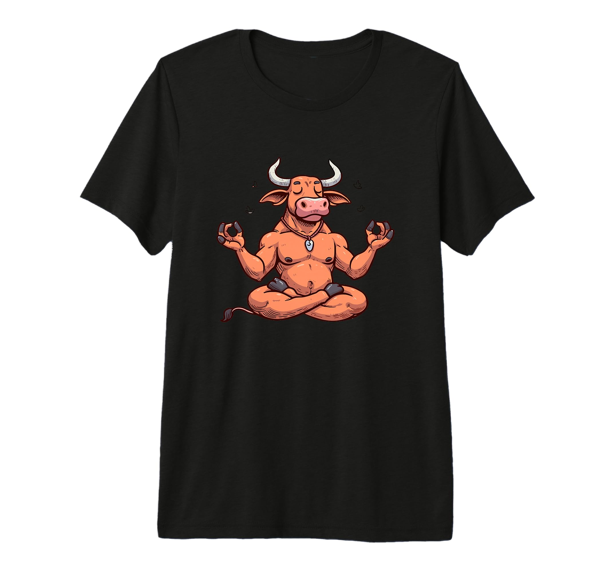 Meditation Bull Yoga Pose Relaxing T-Shirt - Minimalist Print for Adults - T-Shirt, Sweatshirt, Hoodie