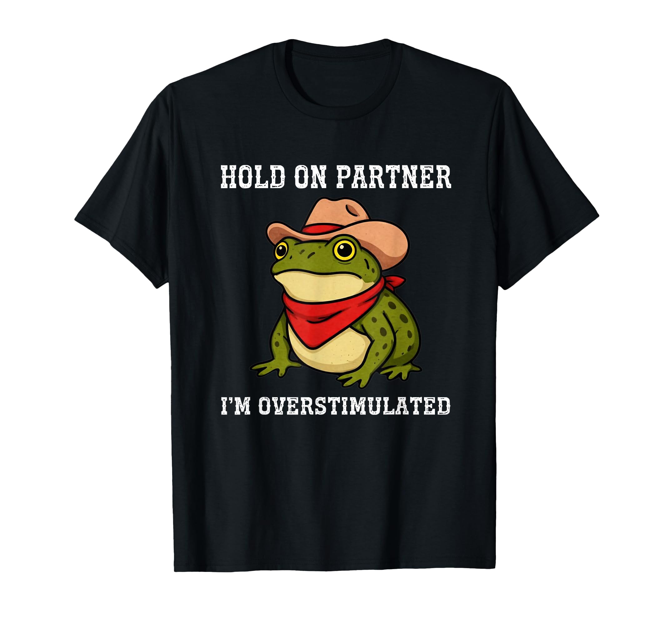 Hold Partner Im Overstimulated Funny T-Shirt - Trendy Graphic for Adults - T-Shirt, Sweatshirt, Hoodie
