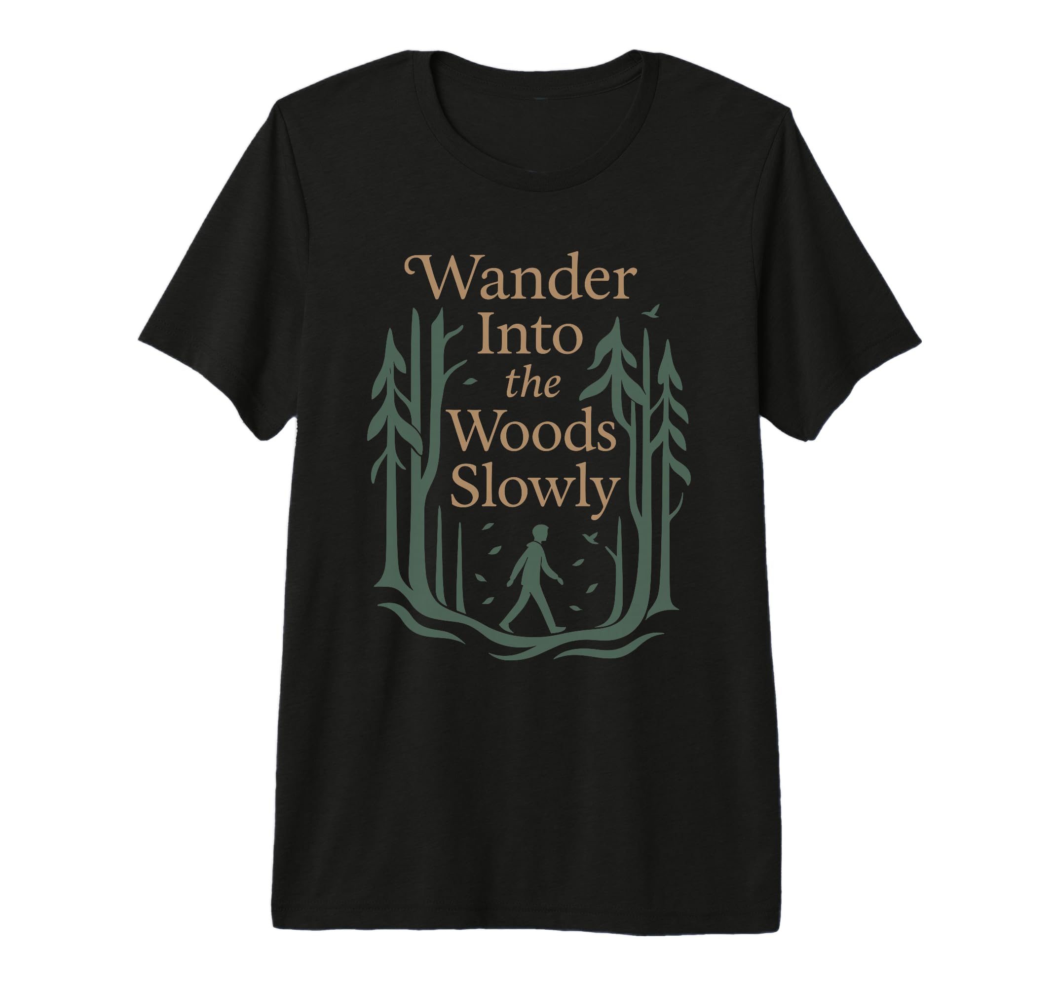 Forest Walk Overthinker Mental Reset T-Shirt - Custom Art Print Men Women - T-Shirt, Sweatshirt, Hoodie