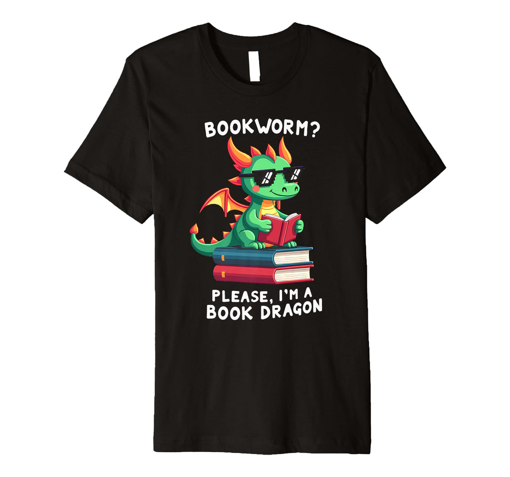 Bookworm Please Im Book Dragon T-Shirt - Aesthetic Graphic Men Women - T-Shirt, Sweatshirt, Hoodie