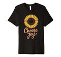 Choose Joy Minimalist Sunflower T-Shirt - Novelty Apparel Men Women - T-Shirt, Sweatshirt, Hoodie