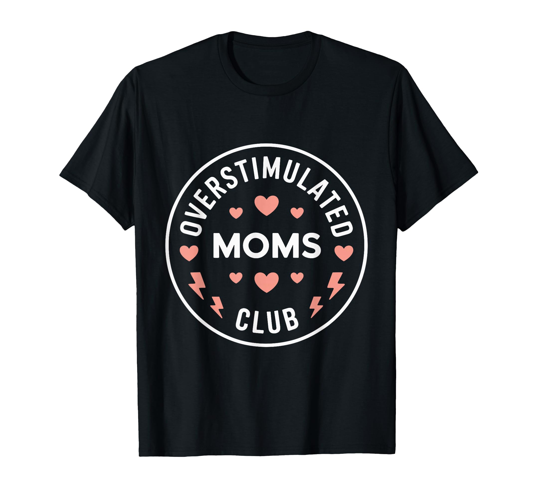 Groovy Overstimulated Moms Club Hoodie - Minimalist Print Unisex - T-Shirt, Sweatshirt, Hoodie