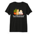 Cat And Good Book Worm Bibliophile Cottage T-Shirt - Unique Graphic Unisex - T-Shirt, Sweatshirt, Hoodie