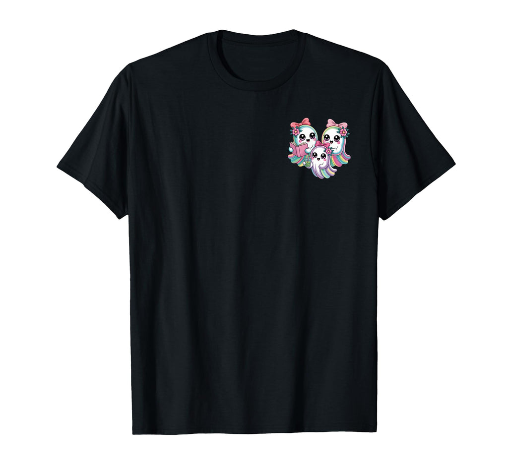 Kawaii Rainbow Octopus Squad Book And Boba T-Shirt - Graphic Print Unisex - T-Shirt, Sweatshirt, Hoodie