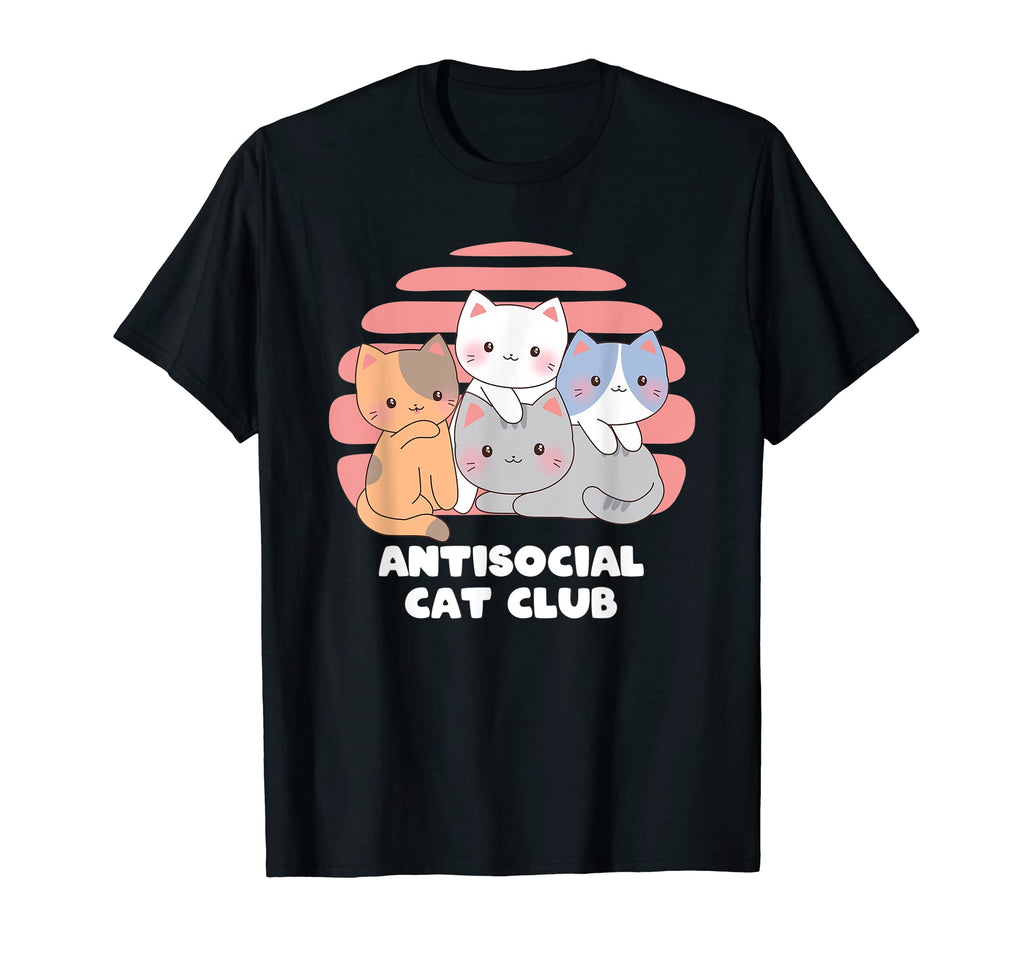 Antisocial Cat Club Introvert Cat T-Shirt - Custom Art Print Men Women - T-Shirt, Sweatshirt, Hoodie