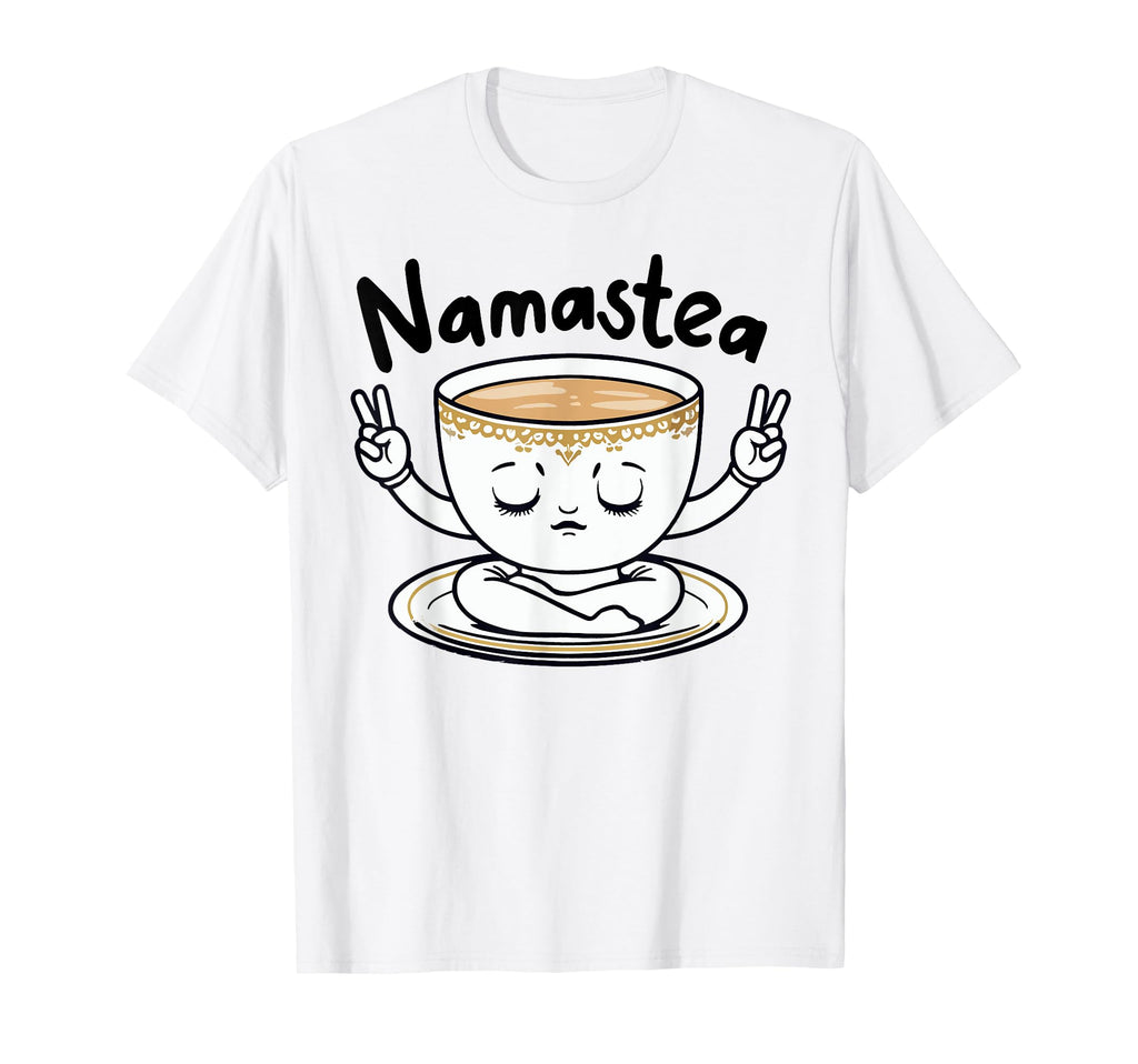 Namastea Tea Cup Namaste Meditation T-Shirt - Aesthetic Graphic for Adults - T-Shirt, Sweatshirt, Hoodie
