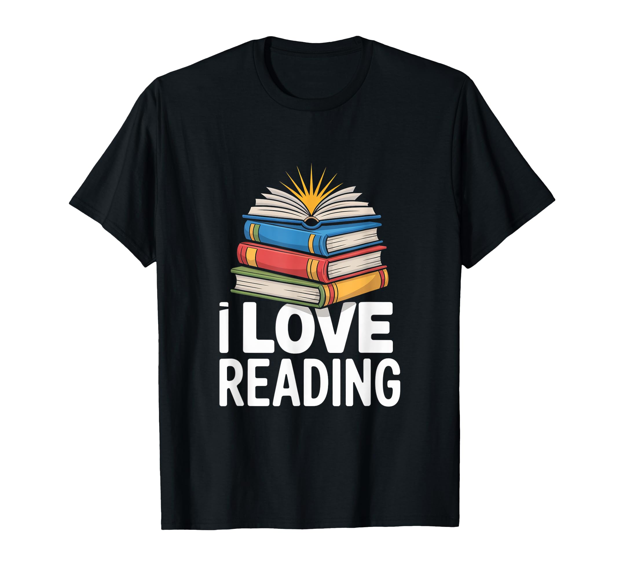 I Love Reading Stack Books Open Book T-Shirt - Aesthetic Graphic Unisex - T-Shirt, Sweatshirt, Hoodie