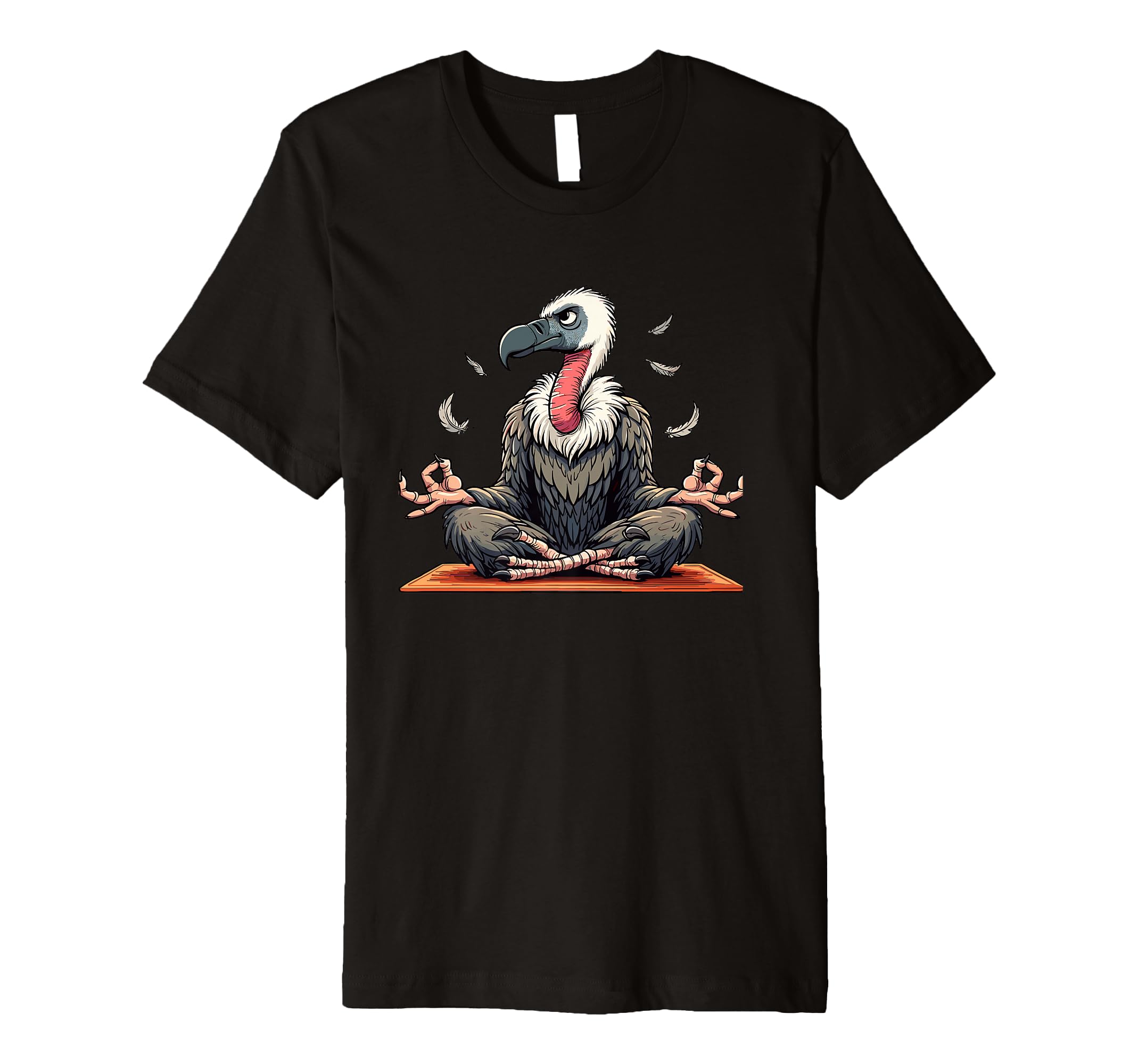 Meditation Vulture Yoga Pose Relaxing Animal T-Shirt - Graphic Print Unisex - T-Shirt, Sweatshirt, Hoodie