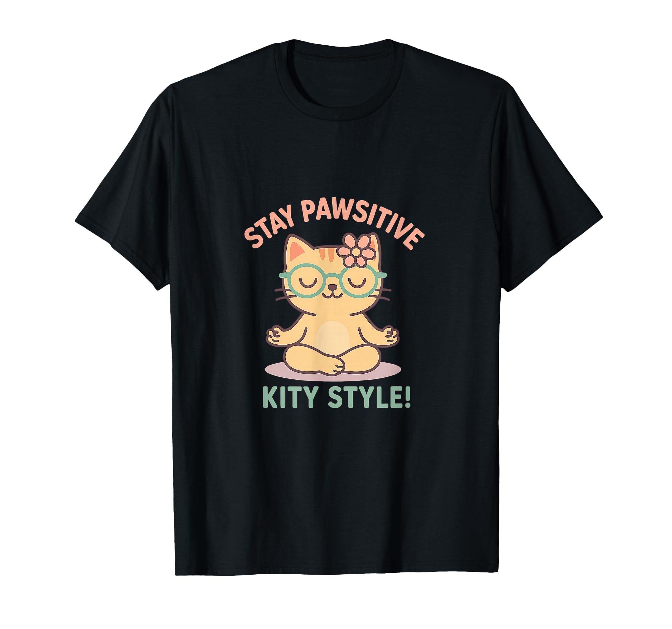 Zen Meditation Mindfulness Funny Cat T-Shirt - Streetwear Style Unisex - T-Shirt, Sweatshirt, Hoodie