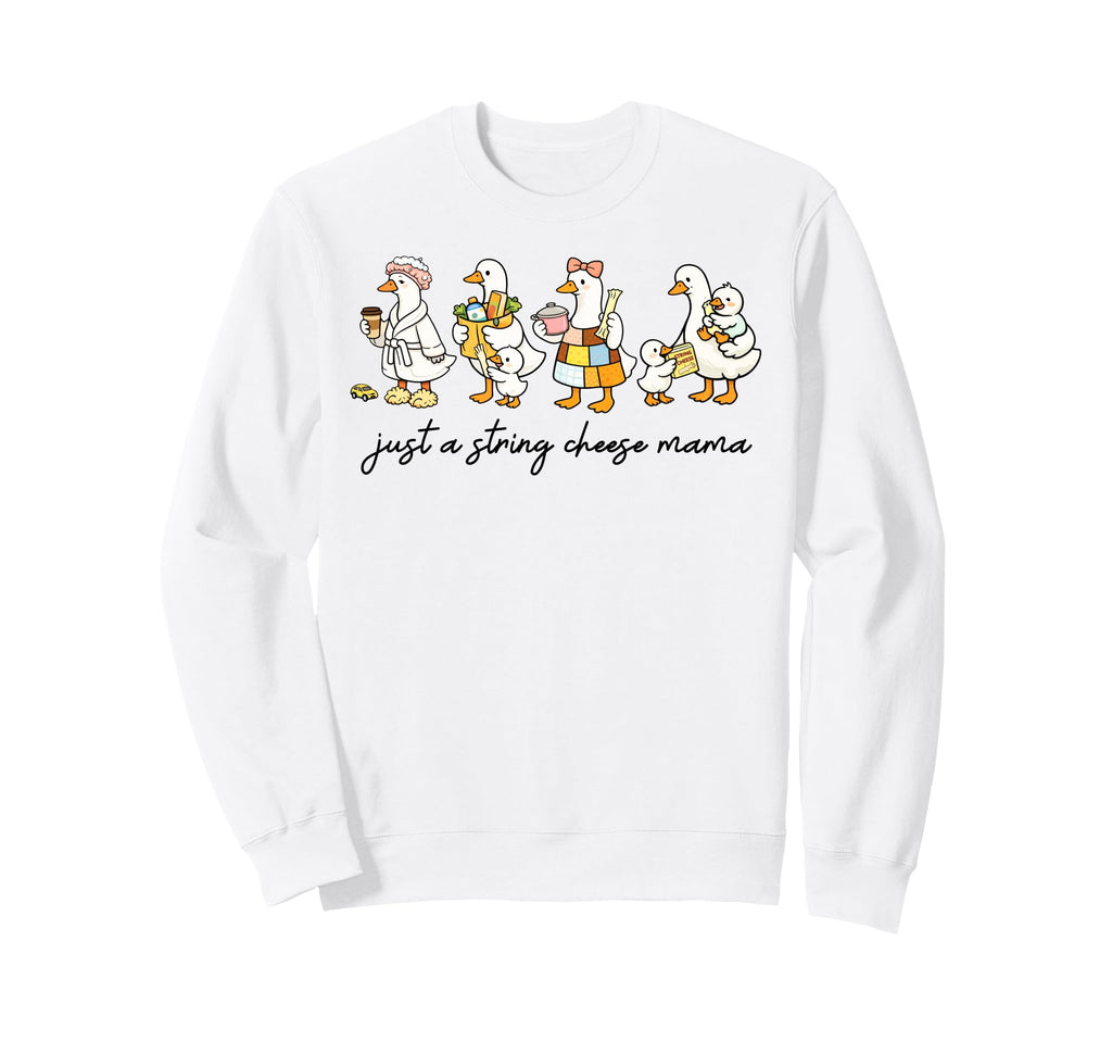 Funny Goose Just String Cheese Sweatshirt - Minimalist Print for Adults - T-Shirt, Sweatshirt, Hoodie