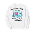 Forgetful Ice Brain Meme Cartoon Sweatshirt - Custom Art Print Men Women - T-Shirt, Sweatshirt, Hoodie
