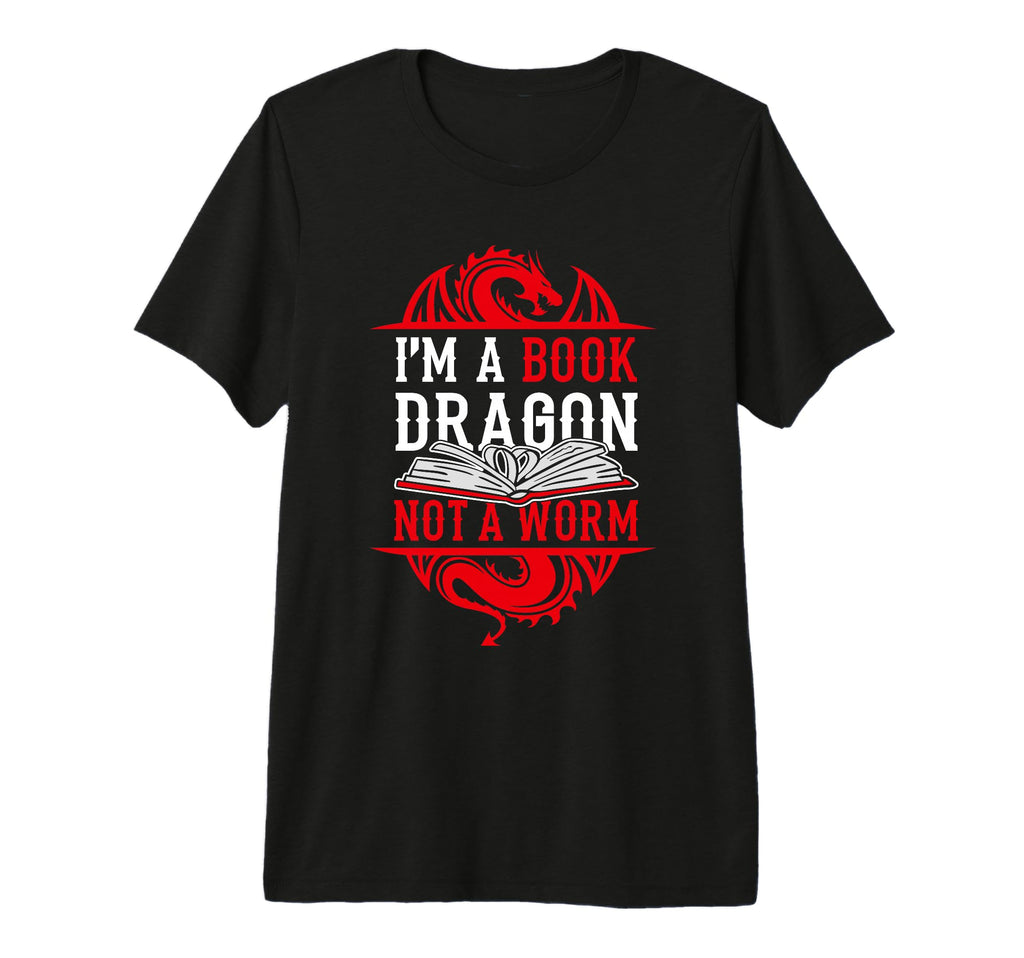 Funny Bookworm Fantasy Reader Dragon T-Shirt - Trendy Graphic for Adults - T-Shirt, Sweatshirt, Hoodie