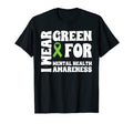 I Wear Green Mental Health Awareness T-Shirt - Streetwear Style for Adults - T-Shirt, Sweatshirt, Hoodie