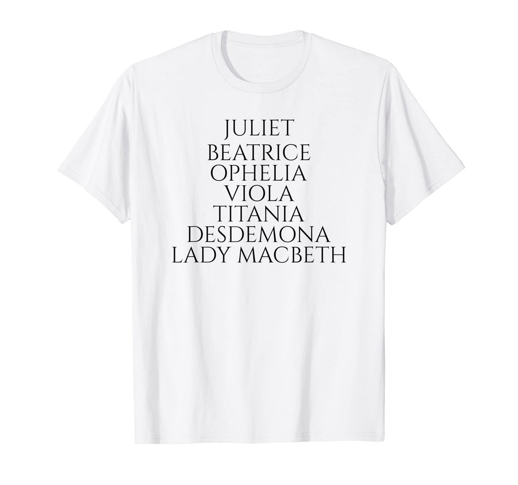 Shakespeare Female Characters English T-Shirt - Graphic Print Men Women - T-Shirt, Sweatshirt, Hoodie