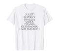 Shakespeare Female Characters English T-Shirt - Graphic Print Men Women - T-Shirt, Sweatshirt, Hoodie
