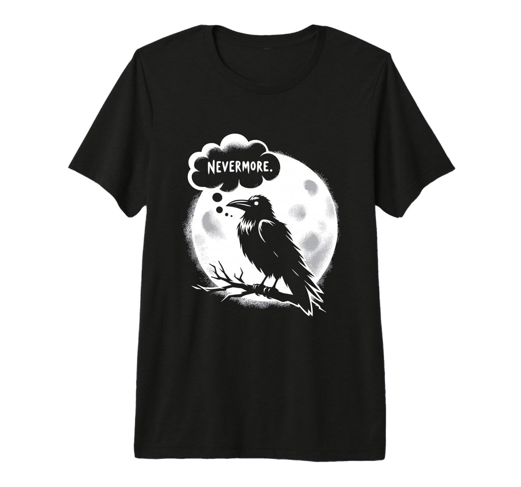 Edgar Allan Poe Raven Gothic Literature T-Shirt - Custom Art Print Unisex - T-Shirt, Sweatshirt, Hoodie