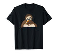 Reading Sloth Bookworm Book Lover T-Shirt - Minimalist Print Men Women - T-Shirt, Sweatshirt, Hoodie