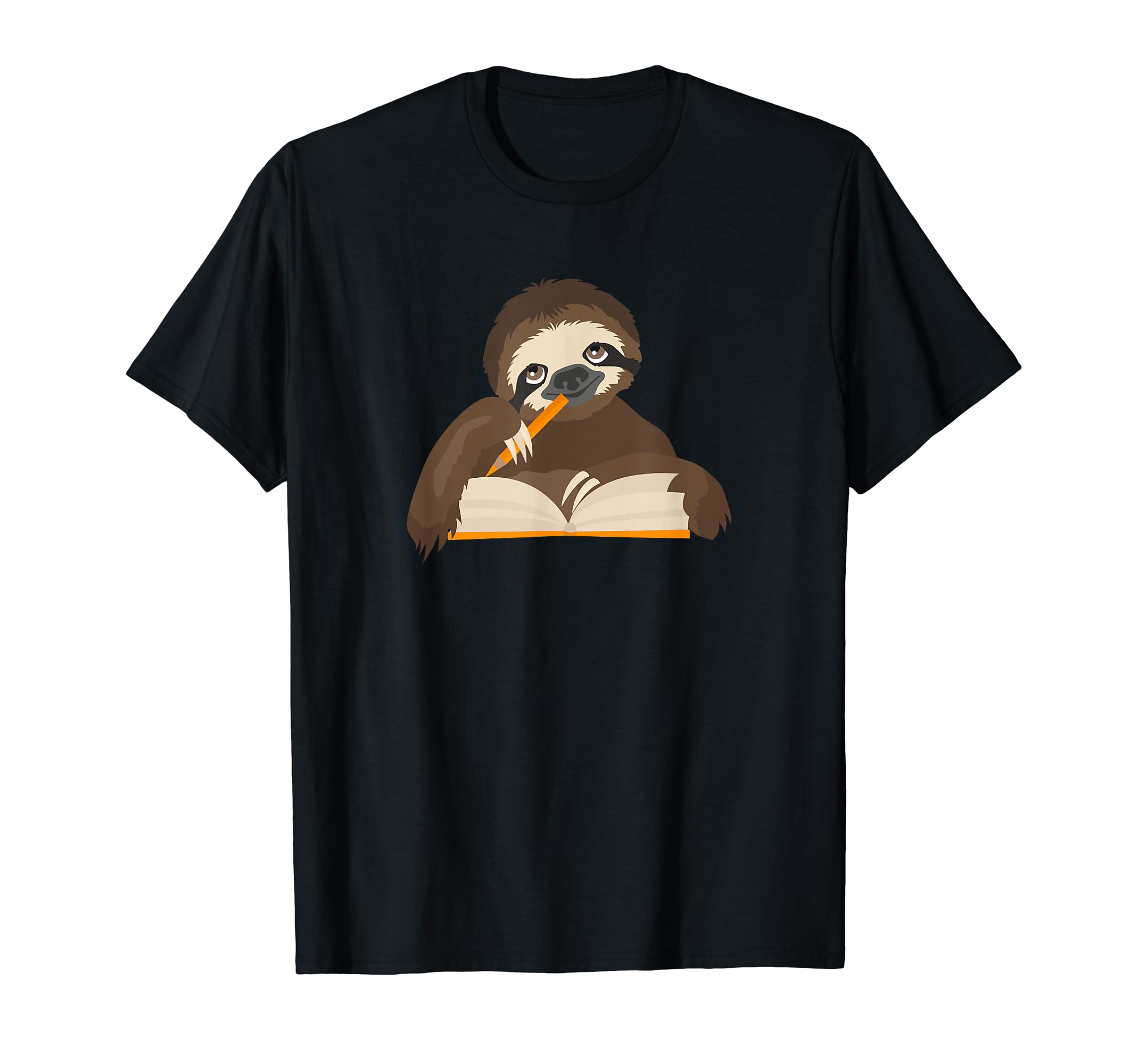 Reading Sloth Bookworm Book Lover T-Shirt - Minimalist Print Men Women - T-Shirt, Sweatshirt, Hoodie