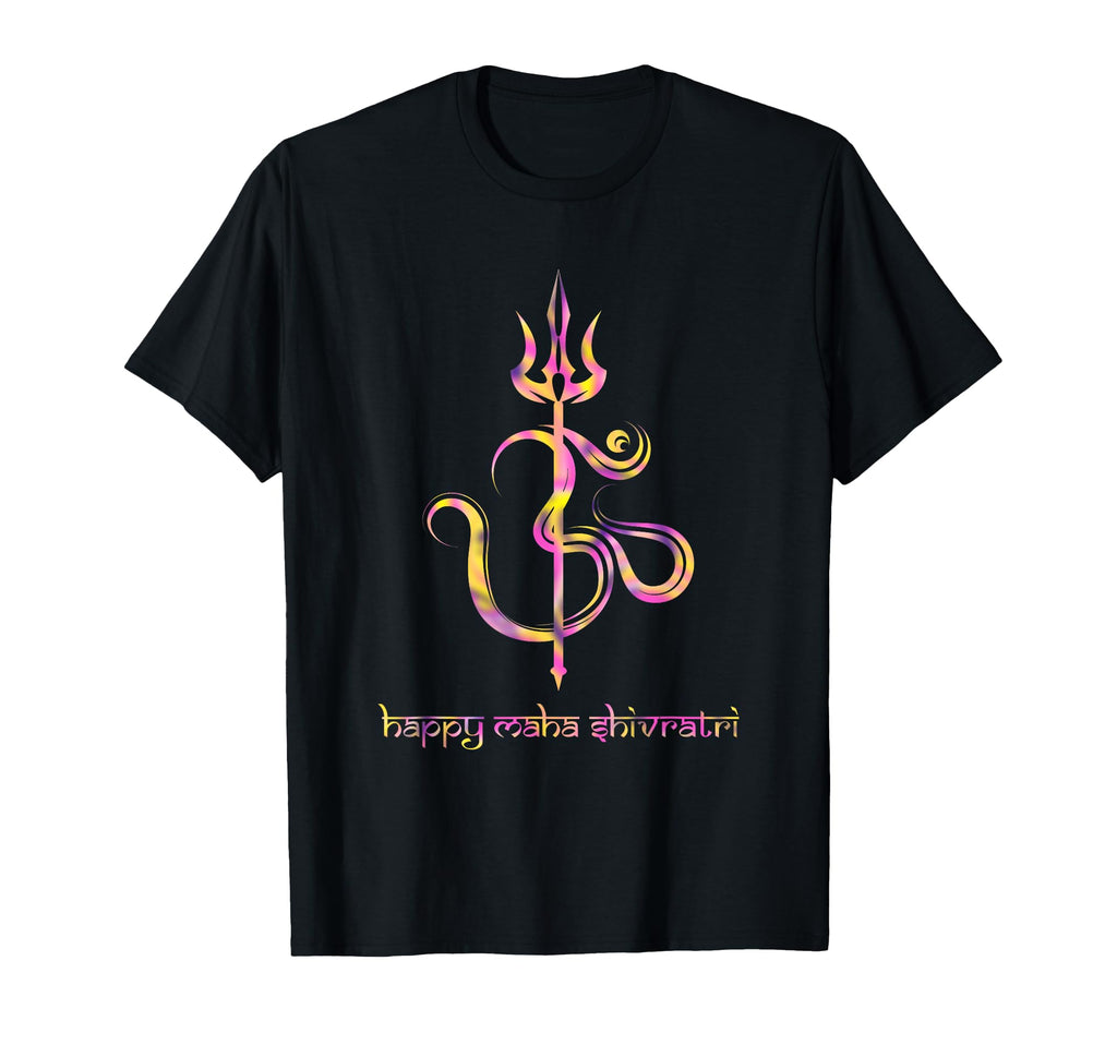 Shiva Trishula Happy Maha Shivratri T-Shirt - Novelty Apparel for Adults - T-Shirt, Sweatshirt, Hoodie