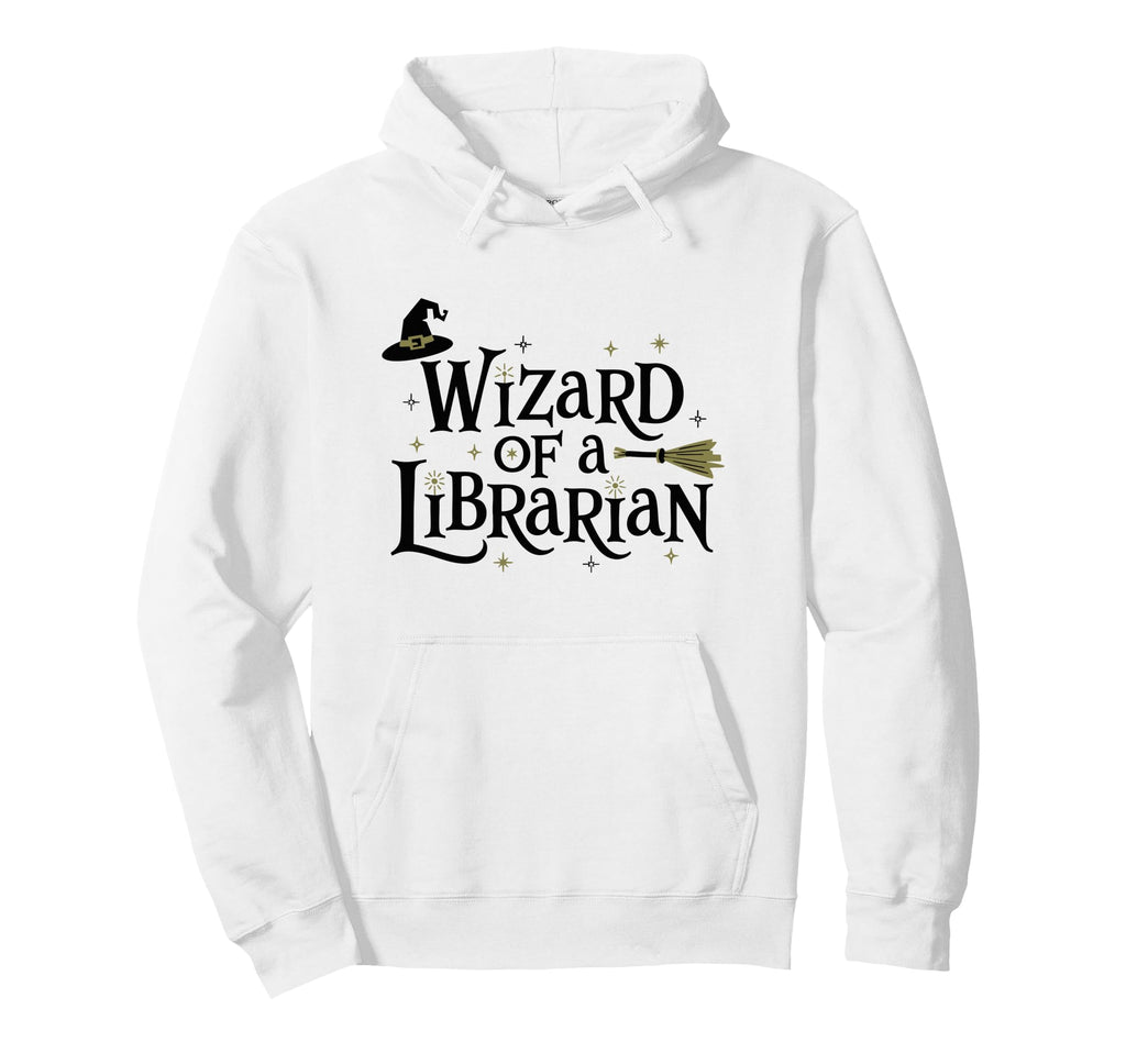 Wizard Librarian Book Lover Hoodie - Custom Art Print for Adults - T-Shirt, Sweatshirt, Hoodie