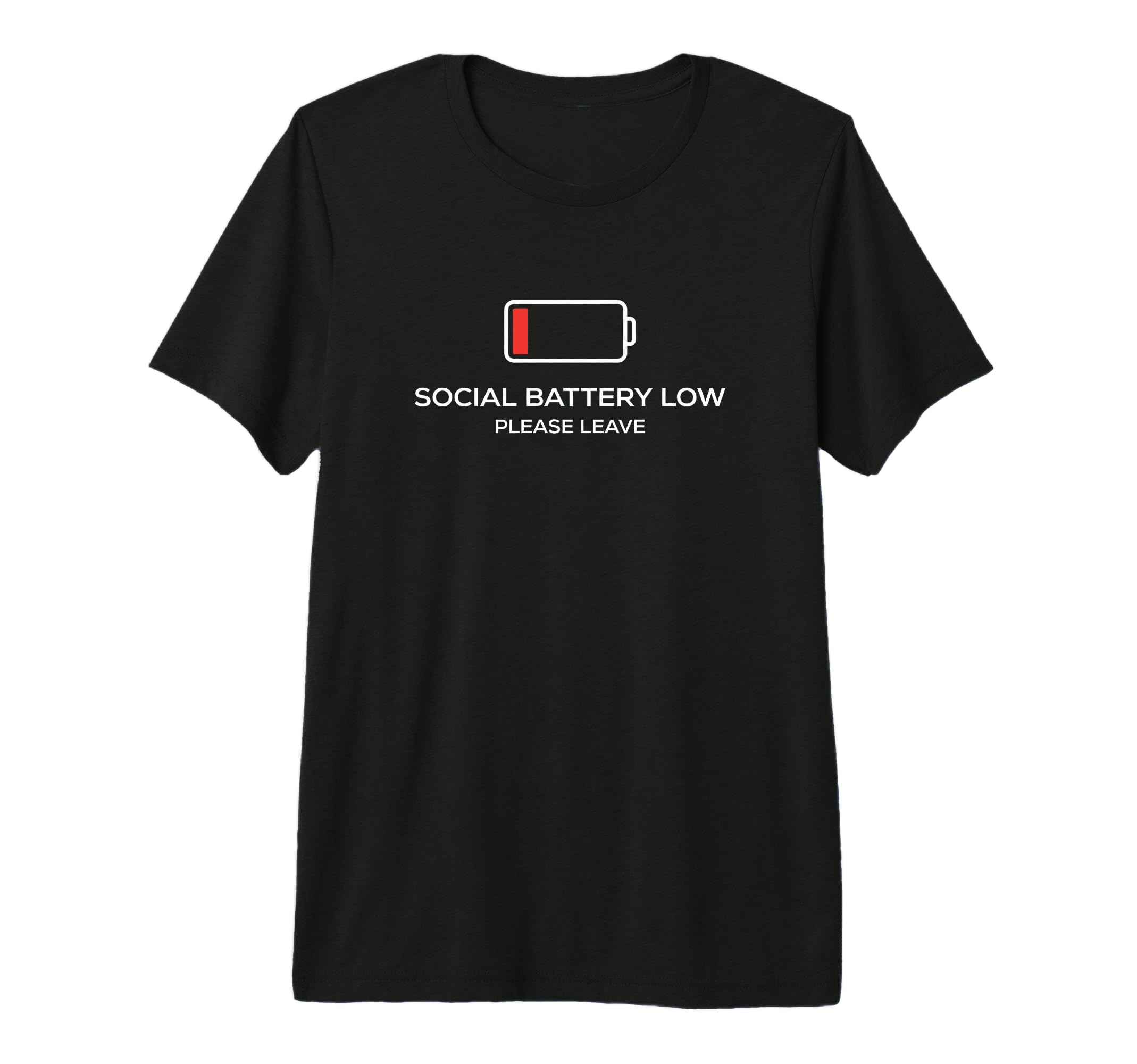 Social Battery Low Please Leave T-Shirt - Aesthetic Graphic for Adults - T-Shirt, Sweatshirt, Hoodie