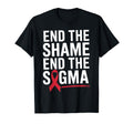 End Shame Stigma Hiv Aids Awareness Red T-Shirt - Trendy Graphic Unisex - T-Shirt, Sweatshirt, Hoodie