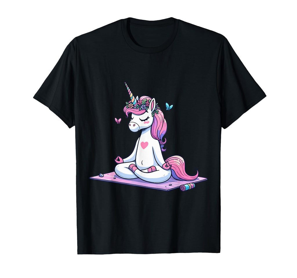 Meditation Unicorn Yoga Pose Relaxing T-Shirt - Trendy Graphic for Adults - T-Shirt, Sweatshirt, Hoodie