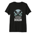 Not Bookworm Book Dragon Tri Blend T-Shirt - Custom Art Print Unisex - T-Shirt, Sweatshirt, Hoodie
