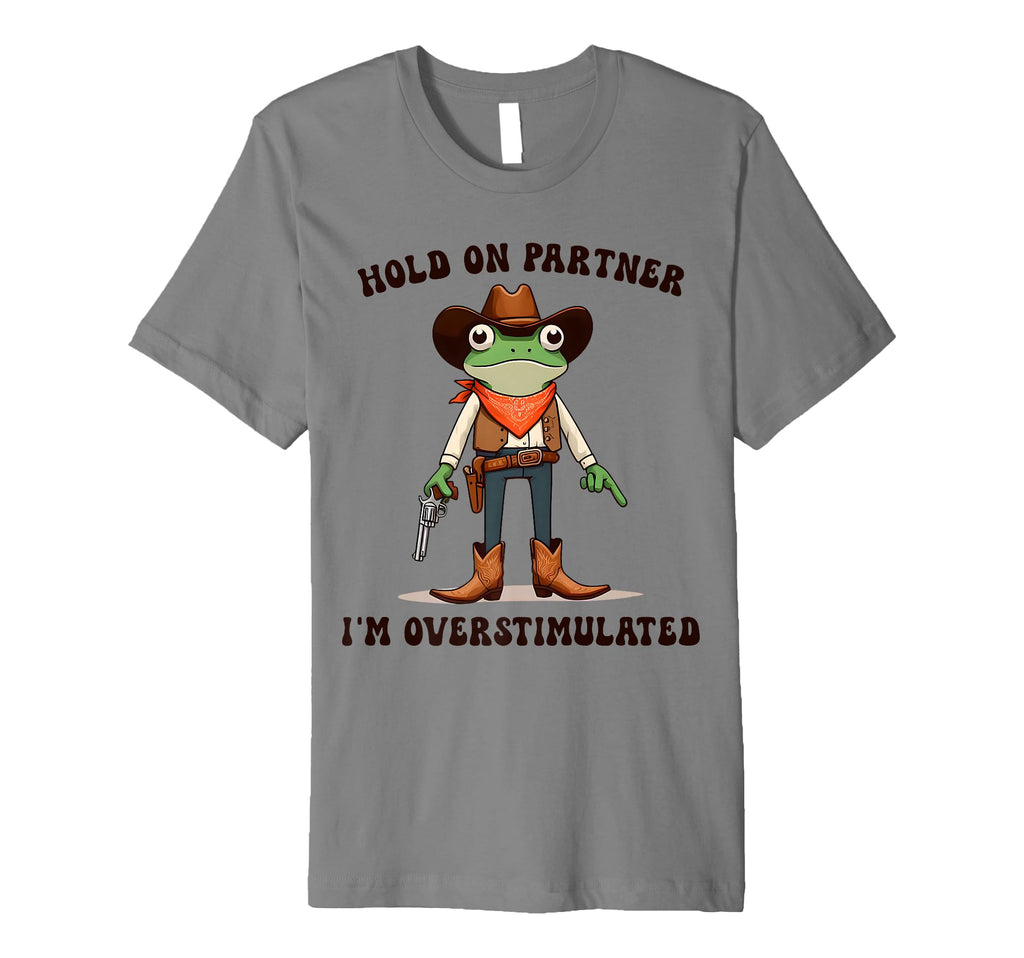 Mens Frog Cowboy Hold Partner Im T-Shirt - Custom Art Print Unisex - T-Shirt, Sweatshirt, Hoodie