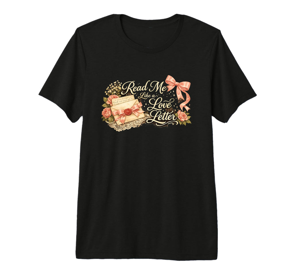 Read Me Like Love Letter Coquette T-Shirt - Casual Everyday Wear Unisex - T-Shirt, Sweatshirt, Hoodie