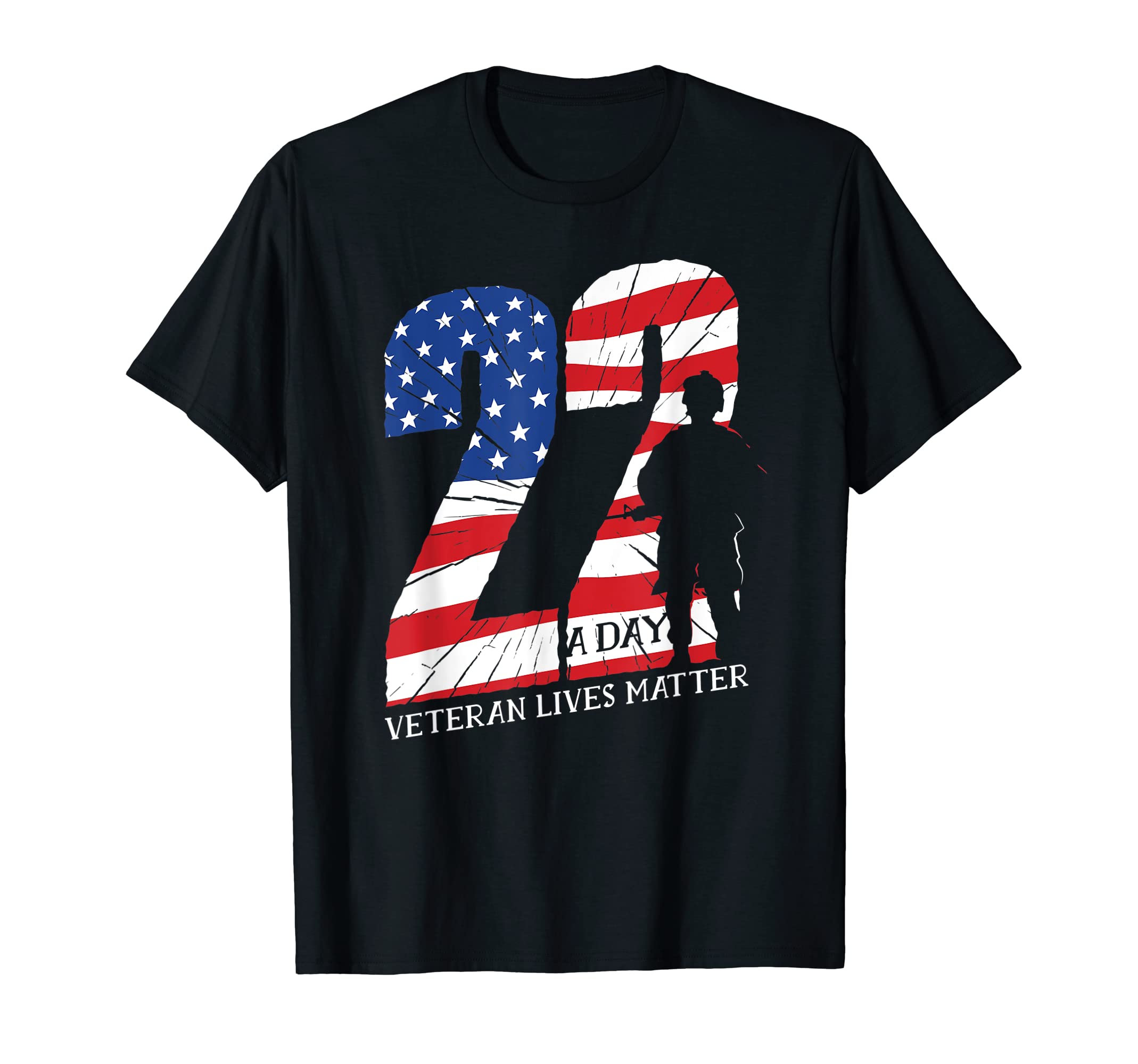 22 Day Veteran Lives Matter Vet Mental T-Shirt - Graphic Print for Adults - T-Shirt, Sweatshirt, Hoodie