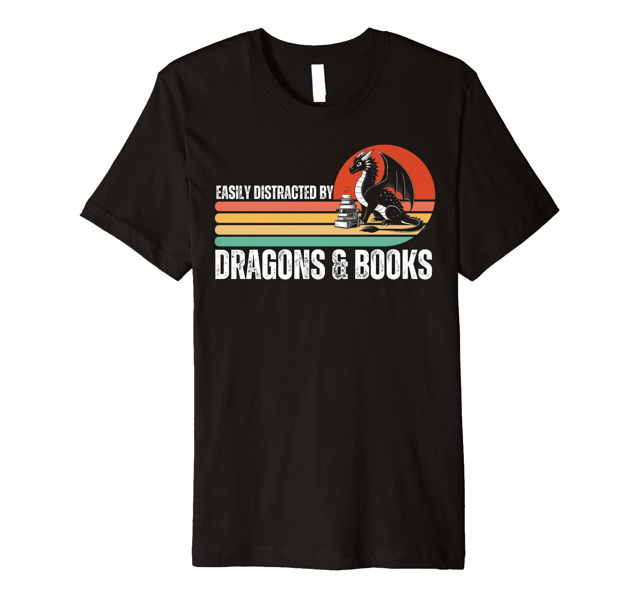 Easily Distracted Dragons And Books T-Shirt - Novelty Apparel Unisex - T-Shirt, Sweatshirt, Hoodie