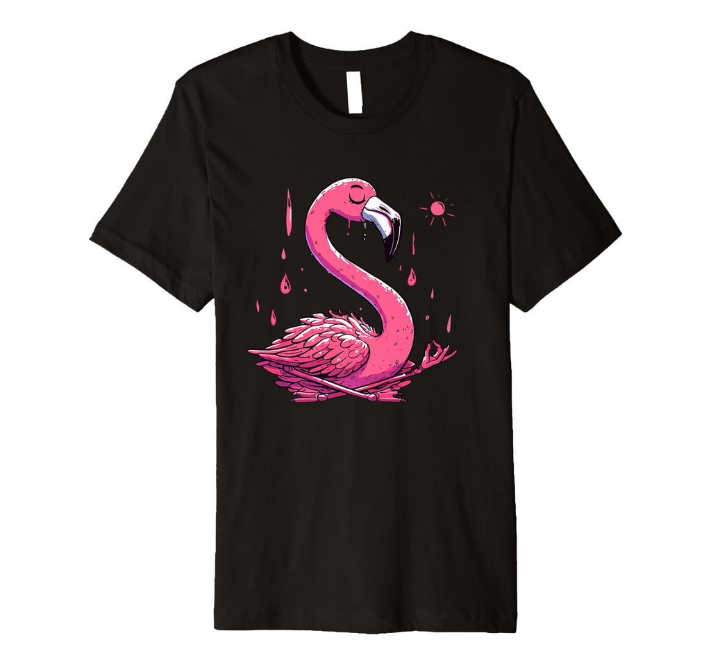 Meditation Flamingo Yoga Pose T-Shirt - Novelty Apparel for Adults - T-Shirt, Sweatshirt, Hoodie