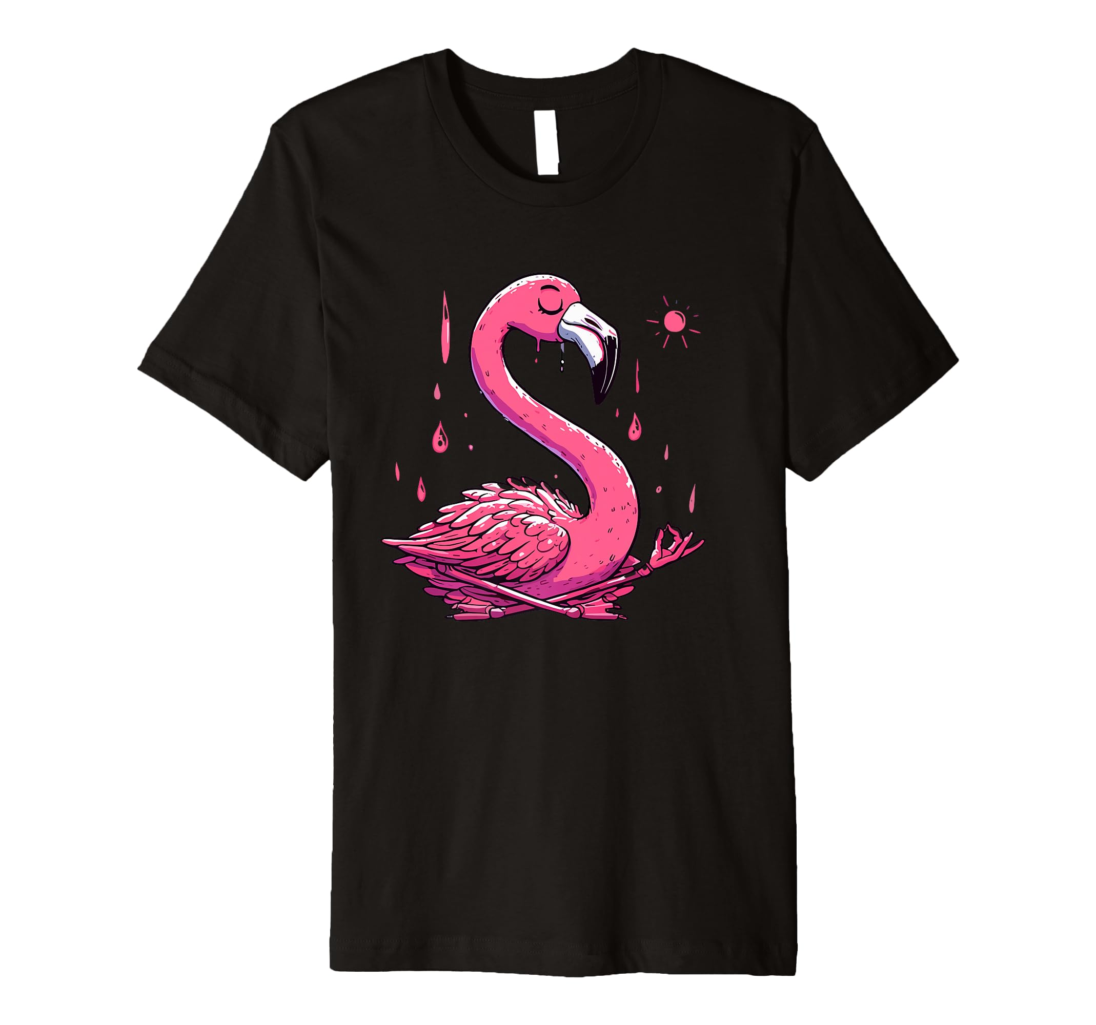 Meditation Flamingo Yoga Pose T-Shirt - Novelty Apparel for Adults - T-Shirt, Sweatshirt, Hoodie