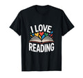 I Love Reading Colorful Book Lover T-Shirt - Graphic Print for Adults - T-Shirt, Sweatshirt, Hoodie