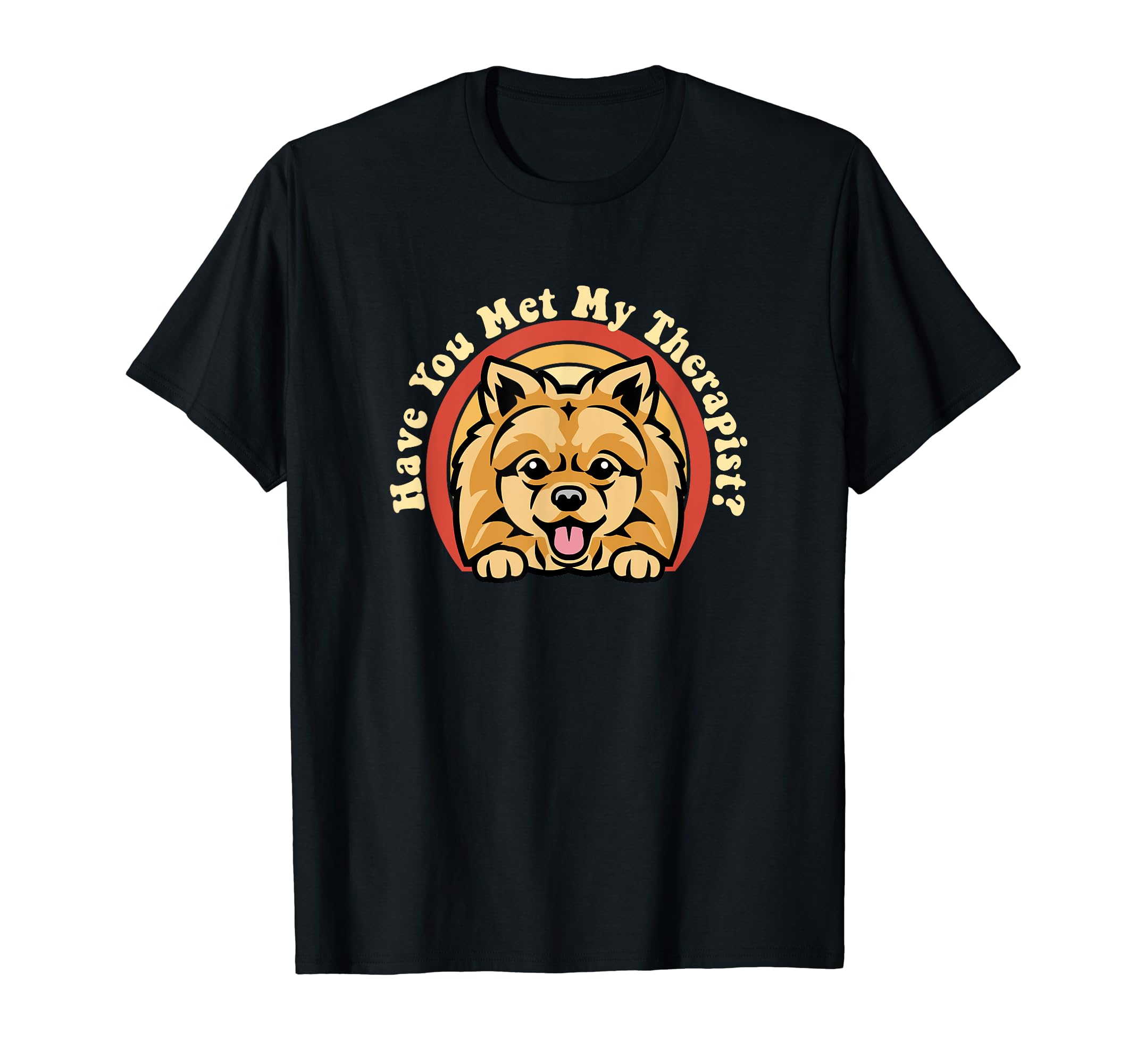 Emotional Support Therapy Dog Pomeranian T-Shirt - Graphic Print Unisex - T-Shirt, Sweatshirt, Hoodie