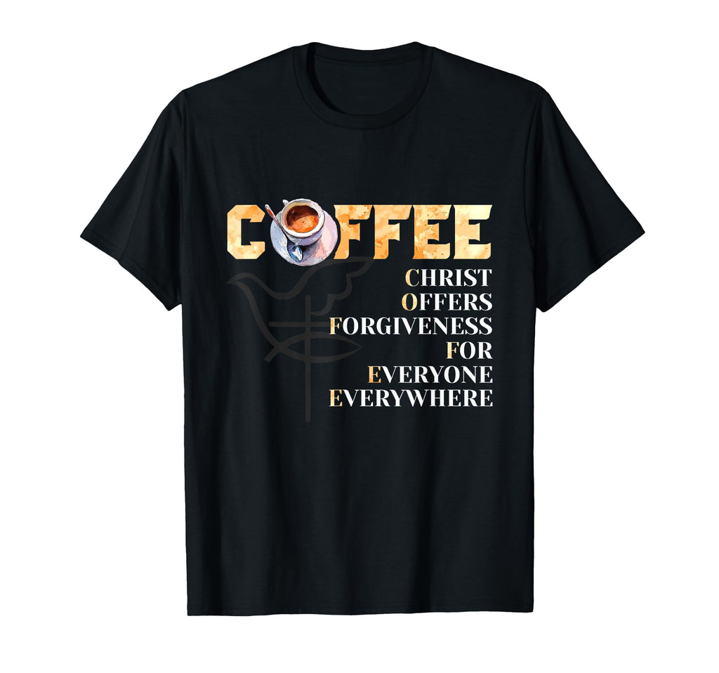 Coffee Gets Me Started Jesus Keeps T-Shirt - Aesthetic Graphic Men Women - T-Shirt, Sweatshirt, Hoodie