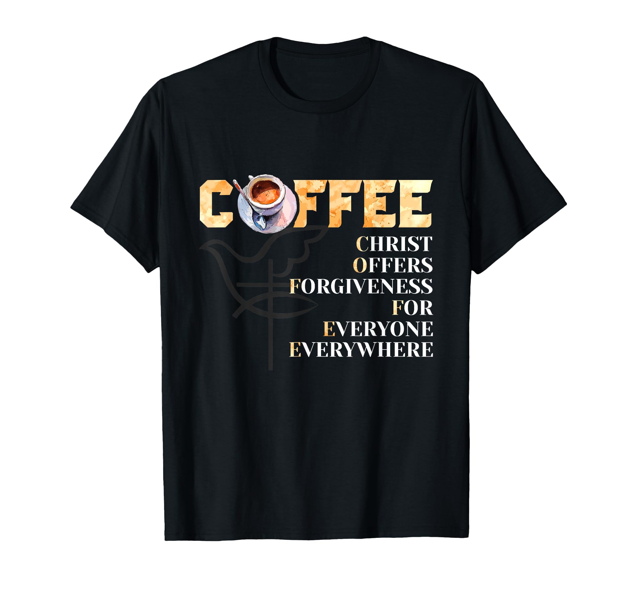 Coffee Gets Me Started Jesus Keeps T-Shirt - Aesthetic Graphic Men Women - T-Shirt, Sweatshirt, Hoodie