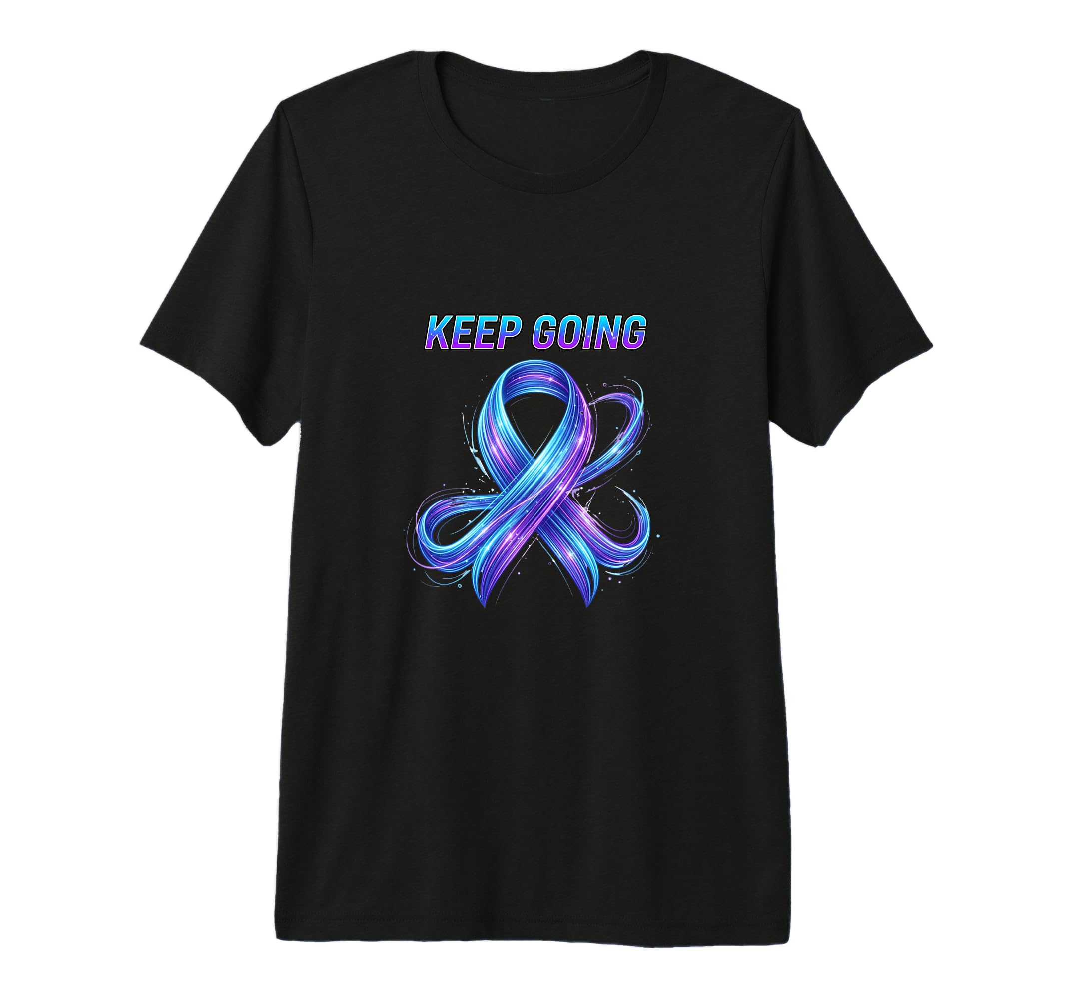Keep Going Awareness Ribbon Motivation T-Shirt - Graphic Print for Adults - T-Shirt, Sweatshirt, Hoodie