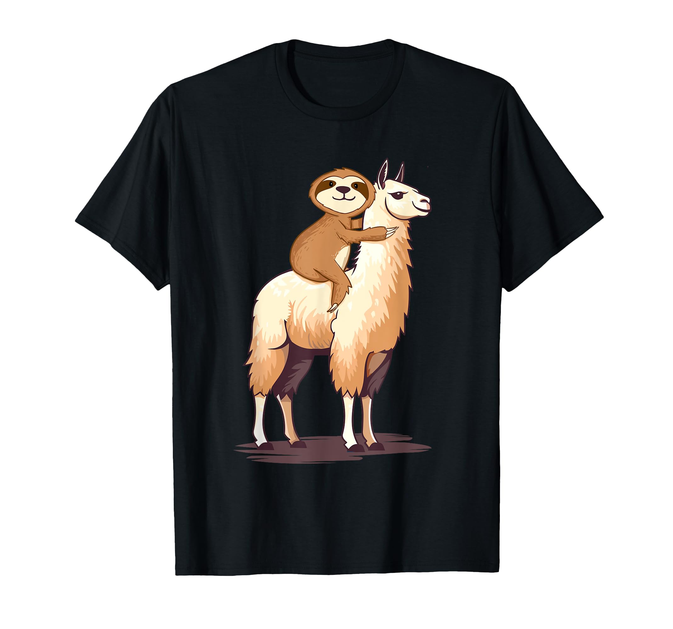 Riding Sloth Wildlife Llama Animal T-Shirt - Fun Novelty Design Unisex - T-Shirt, Sweatshirt, Hoodie