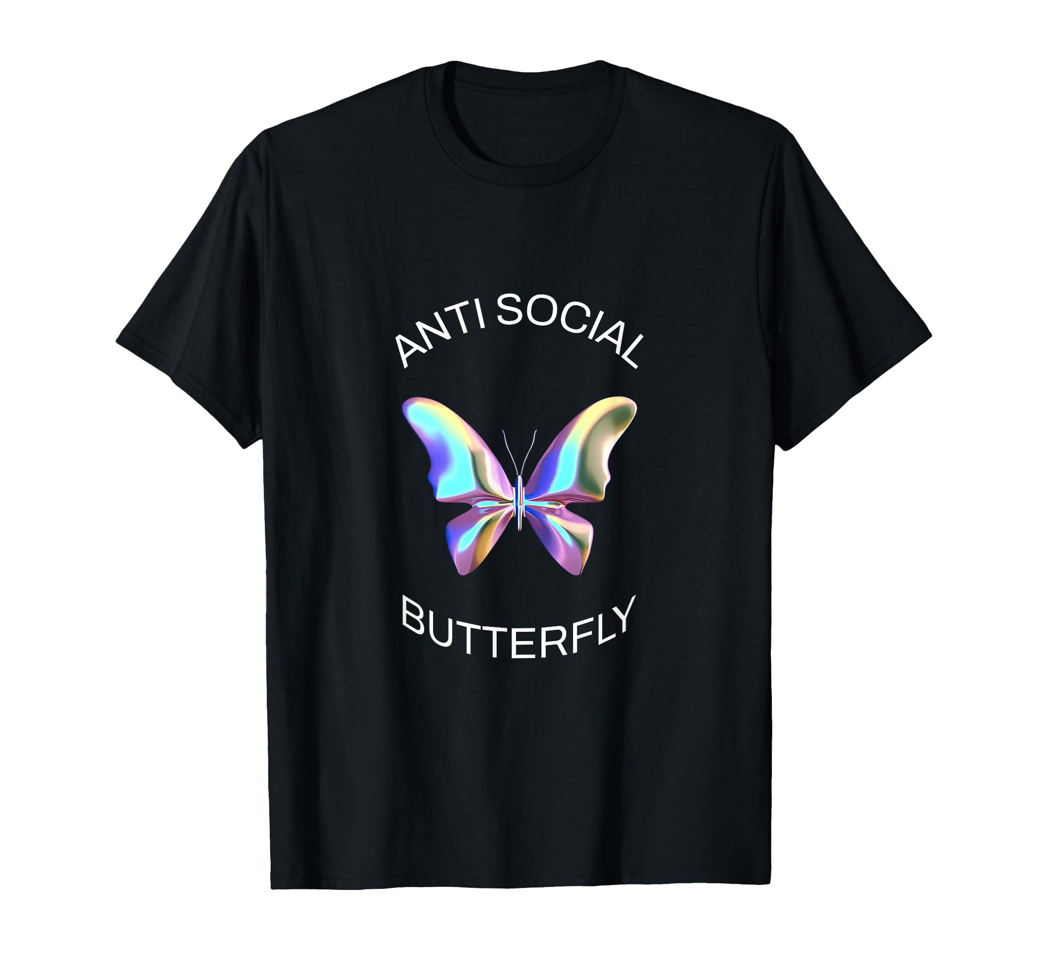 Anti Social Butterfly Introverts T-Shirt - Minimalist Print Men Women - T-Shirt, Sweatshirt, Hoodie