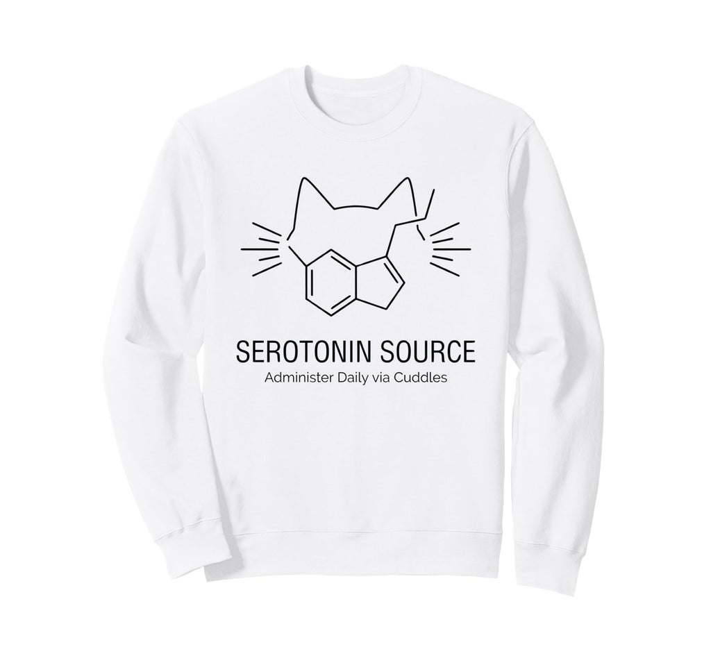 Serotonin Source Molecule Cat Ears Sweatshirt - Streetwear Style Men Women - T-Shirt, Sweatshirt, Hoodie