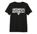 Antisocial Butterfly Tri Blend T-Shirt - Fun Novelty Design Unisex - T-Shirt, Sweatshirt, Hoodie