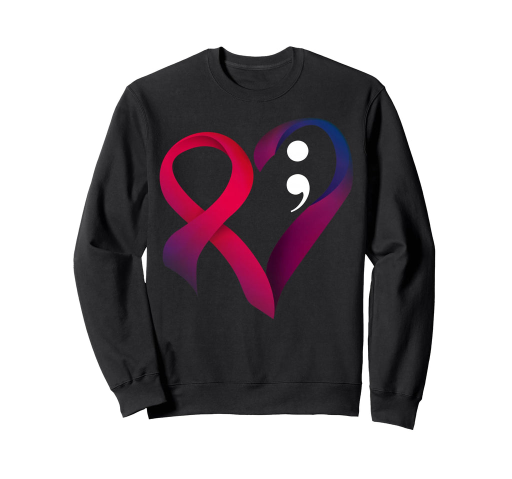 Suicide Prevention Heart Sweatshirt - Casual Everyday Wear Unisex - T-Shirt, Sweatshirt, Hoodie