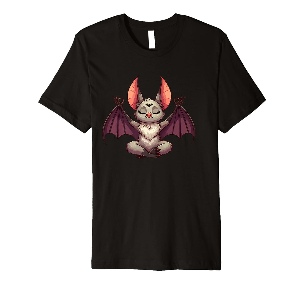 Meditation Bat Yoga Pose Relaxing Animal T-Shirt - Unique Graphic Unisex - T-Shirt, Sweatshirt, Hoodie
